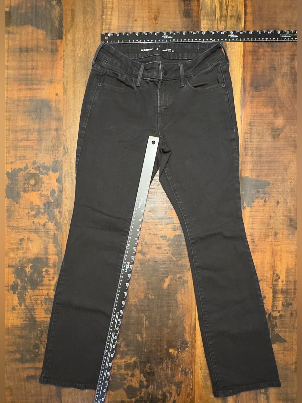 Old Navy Women's Black Mid-rise Kicker Bootcut Jeans 2P